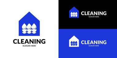Üst düzey temizlik şirketi logosu. Vektör illüstrasyonu.