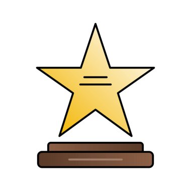 Yıldız ve kaide simgesi. Gradyan biçimi.