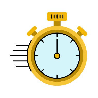 Zamanlayıcı simgesi. Düz renk biçimi.