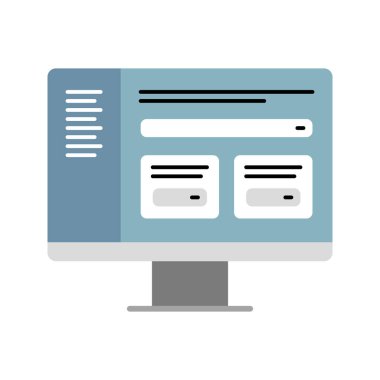 CMS simgesi. Düz renk biçimi.