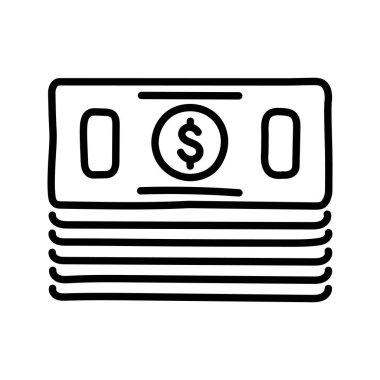 Para ikonu. El çizimi biçimi.