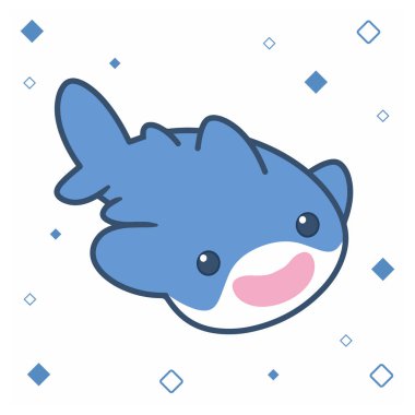 Şirin Mutlu Balina Çizgi Filmi Çizim Yapıştırıcısı Klip Sanat Karakteri