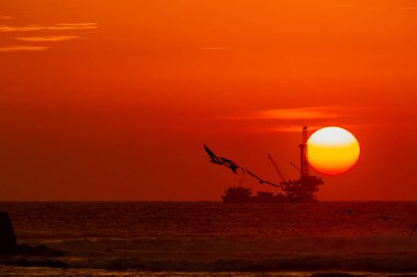 Güneş Lobitos 'un üzerinde batarken, gökyüzü sıcak renklerle parlıyor, dalgalar ve sonsuz kıyı şeridi üzerine altın bir parıltı saçıyor. Piura, Peru 'daki bu huzurlu sörf kasabası gerçek bir cennet.