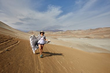 Lost in the beauty of the Patitos Beach  Huarmey  Peru. Where every step feels like a new beginning