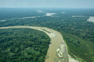 flying over manu river on Tambopata natural reserve. Madre de Dios Peru