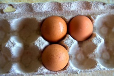 A perfect mix of brown and speckled eggs, straight from the farm. Each egg is a little work of nature, packed with freshness and rich flavor. Whether for a hearty breakfast or your favorite recipe
