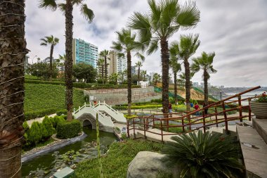 Miraflores-Costa Verde Peru 'daki Parque Chino Manzarası