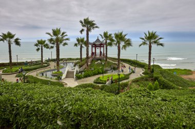 Miraflores-Costa Verde Peru 'daki Parque Chino Manzarası