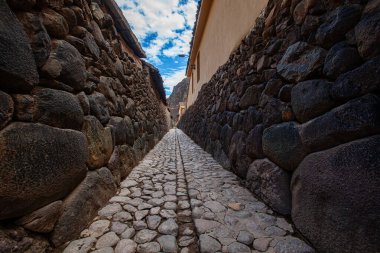 Ollantaytambo, İnka mimarisinin bir başyapıtıdır. Kale ve tapınakları inşa etmek için kullanılan devasa taşlar, 6 kilometre uzaktaki bir taş ocağından, tarihçileri ve mühendisleri şaşırtmaya devam eden Urubamba Rivera 'nın karşısına taşındı..