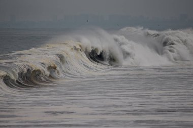 Büyük fırtınalı deniz dalgası. Peru Sahil Hattı - Caplina La Herradura Chorrillos.