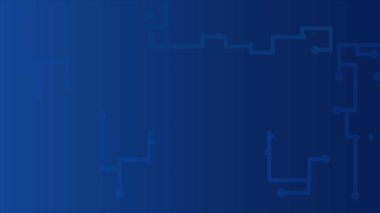 Kenarlardan ve bileşenlerden gelen ışıkla canlandırılmış mavi fütüristik arka plan. 4K görüntülerini tekrar oynat. Duvar kağıdı, sunum, pankart vs. için uygun.