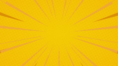 Popüler sanat tarzında kalın çizgileri olan sarı bir mizah anlayışı, güzel bir yarım ton derecelendirme. Vektör çizimi. Çizgi romanlar, baskılar, posterler vs. için uygundur.