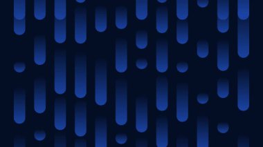 Karanlıkta alçalan mavi sıvının soyut arka plan animasyonu. Minimum geometrik hareket grafikleri. Duvar kağıtları, sunumlar, projeler vs. için uygundur.