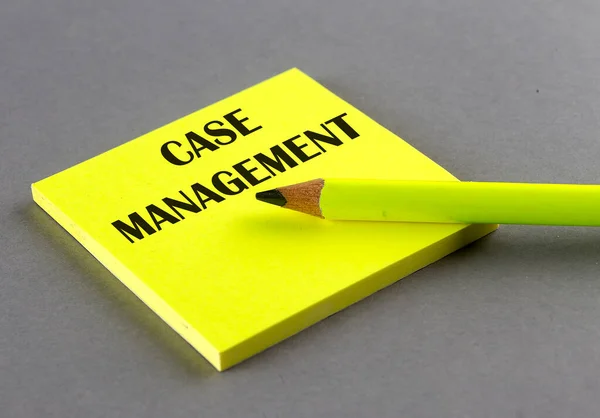Case Management Text Written Sticky Grey Background — Stock Photo, Image