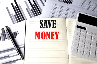 Çizelge ve diyagramda deftere yazılmış para kaydet