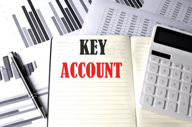 Çizelge ve diyagramda deftere yazılmış KEY ACCOUNT metni
