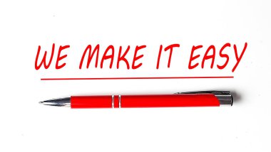 Beyaz arkaplanda pedala basılı kalemle kolaylaştırdığımız metin