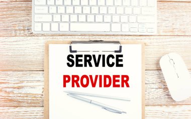 Klavye, iş konsepti ile bir pano üzerinde SERVICE PROVIDER metin