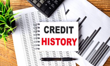 Çizelge ve hesap makinesi ile CREDIT TARİHİ metni