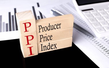 Kelime PPI Yapımcı Fiyat İndeksi ahşap yapı taşları, iş konsepti