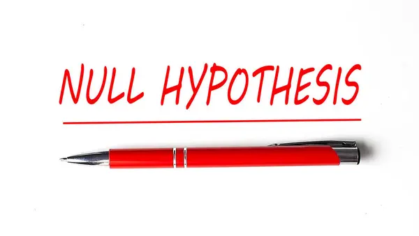 stock image Text NULL HYPOTHESIS with ped pen on white background