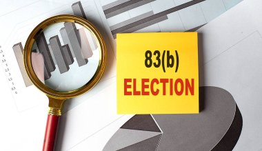 Grafikteki yapış yapış metin üzerinde 83 b ELEKSYON