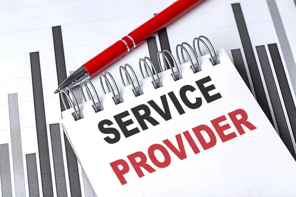 SERVICE PROVIDER metni çizelgesinde kalem olan bir deftere yazıldı