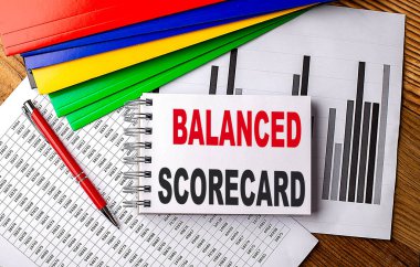 Çizelgesinde klasör olan bir dizin üzerinde balanslı SCORECARD metni. 