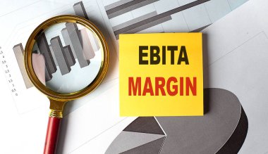 EBITA MARGIN metin üzerinde bir grafik arkaplanı yapışkan . 