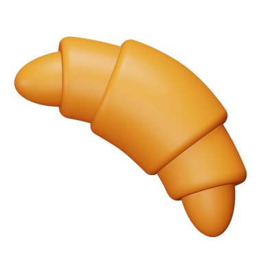 Kruvasan 3d eşölçümleme simgesi.