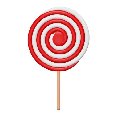 Lolipop şeker 3d eşölçülü ikon.