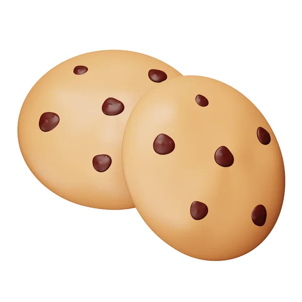 Cookies Rendering Isometrisches Symbol — Stockvektor