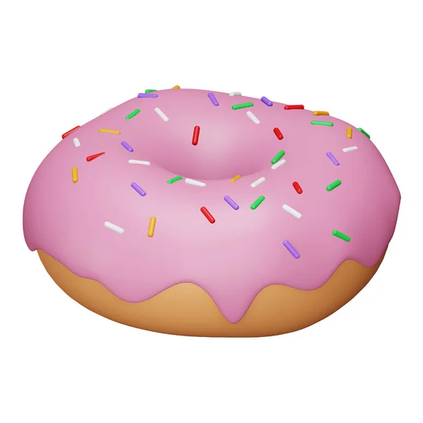 Donut Representación Ícono Isométrico — Vector de stock