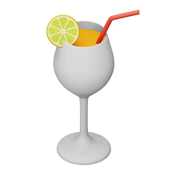 Juice Drink Rendering Isometrische Pictogram — Stockvector