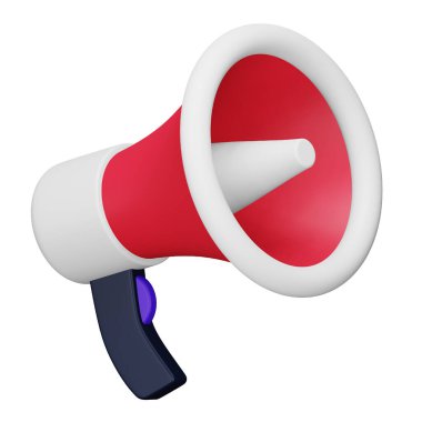 Bullhorn 3d eşölçümleme simgesi.
