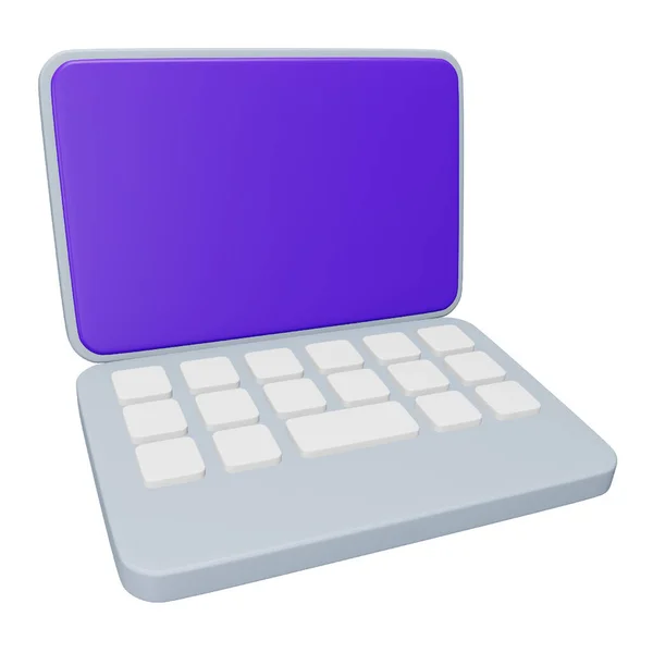Laptop Renderelő Izometrikus Ikon — Stock Vector