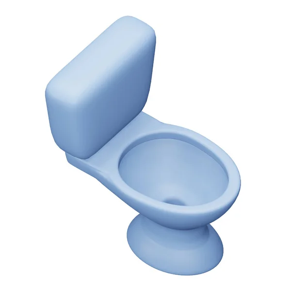 Toaleta Renderowanie Ikona Izometryczna — Wektor stockowy