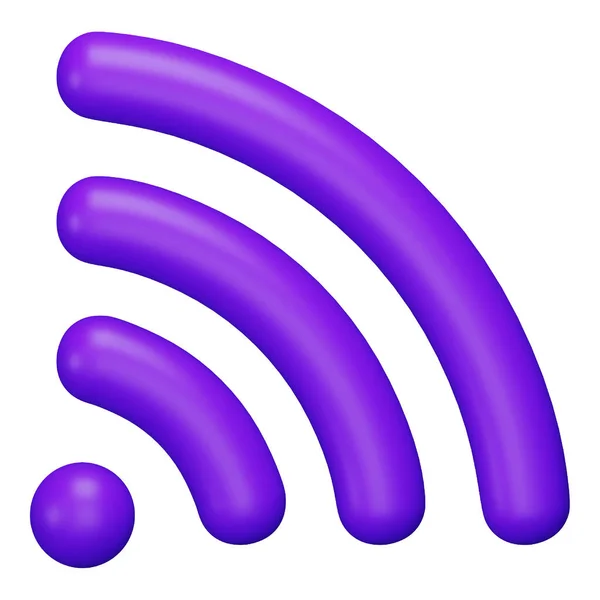 Wifi Signals Rendering Isometric Icon — Stok Vektör