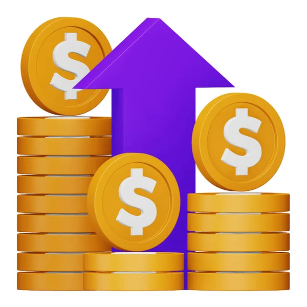 Financiële Winst Weergave Isometrische Pictogram — Stockvector