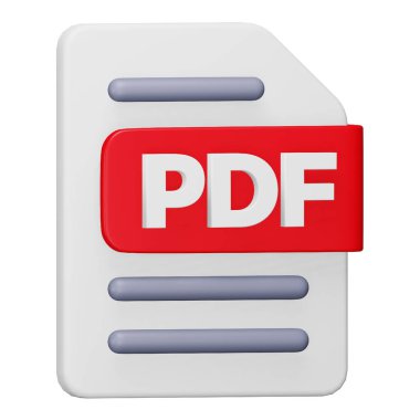 Pdf dosya biçimi 3d eşölçümleme simgesi.
