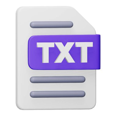 Txt dosya biçimi 3d eşölçümleme simgesi.