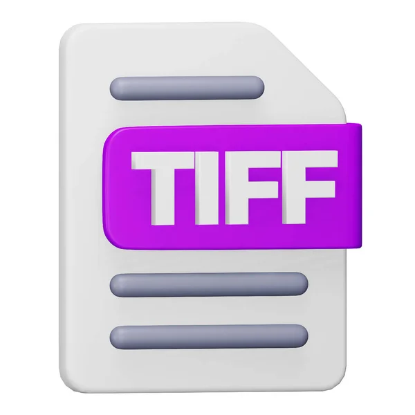 Μορφή Αρχείου Tiff Απόδοση Ισομετρικό Εικονίδιο — Διανυσματικό Αρχείο