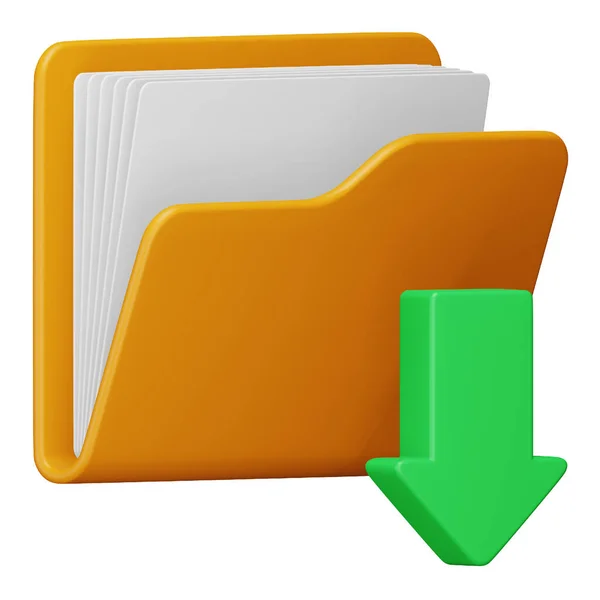 Download Folder Rendering Isometric Icon — Stock Vector