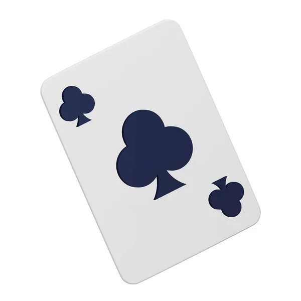 Klub Poker Karta Gry Renderowania Ikona Izometryczna — Wektor stockowy