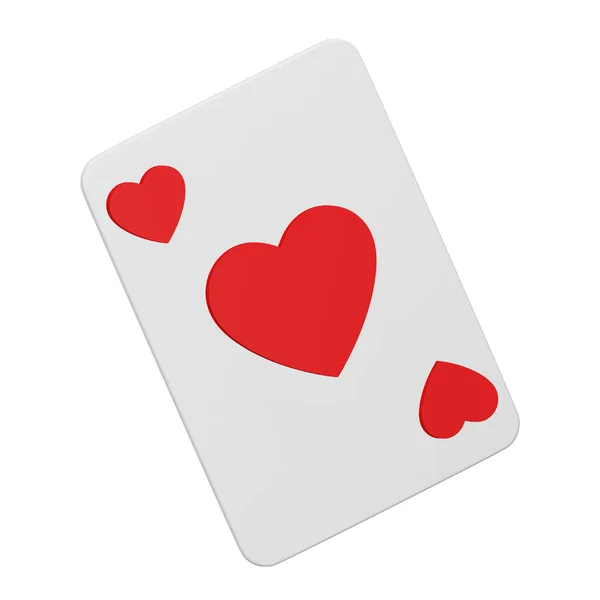 Hart Poker Speelkaart Weergave Isometrische Pictogram — Stockvector