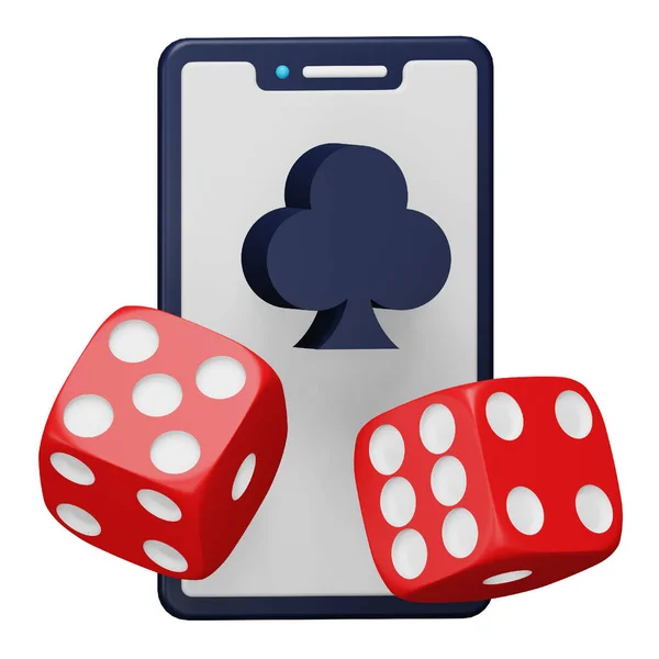 Mobiles Glücksspiel Rendering Isometrisches Symbol — Stockvektor