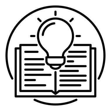 Yaratıcı eğitim ve öğrenme için özet simgesi.