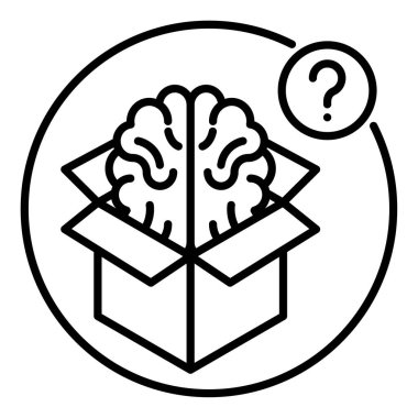 Beyin kutusu için özet simgesi düşün.