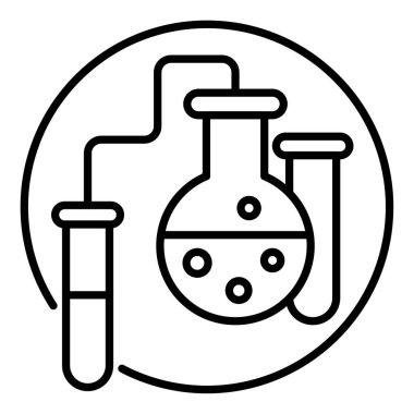 Bilim laboratuvarı testi için özet simgesi.