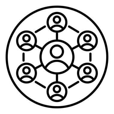 Sosyal ağ oluşturma için özet simgesi.